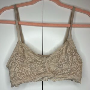 Strappy nude lace Victoria’s Secret pink bralette